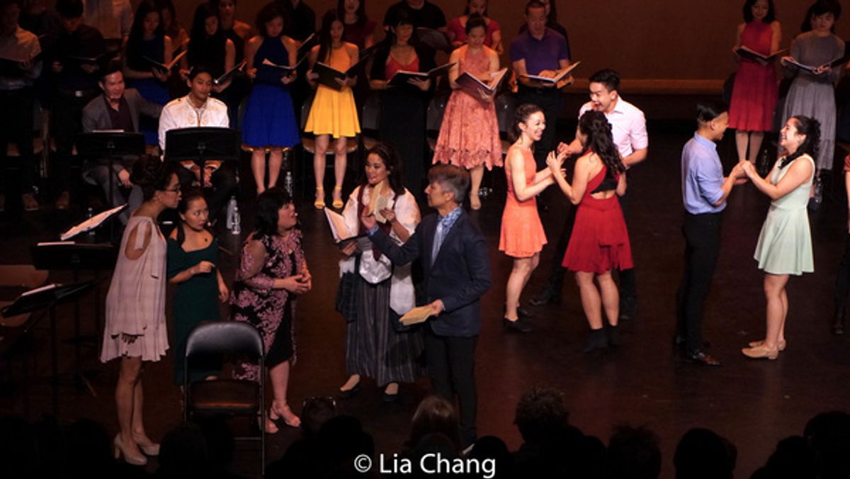 Jaygee Macapugay, Kendyl Ito, Ann Harada, Ali Ewoldt, Jason Ma and the Company at 