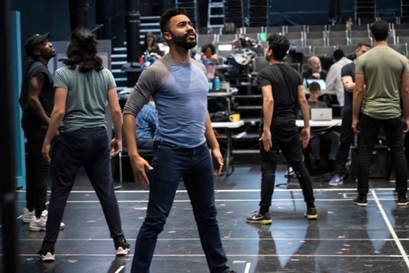 Photo Flash: First Look at Ari'el Stachel, David Hyde Pierce and More in Rehearsals for THE VISITOR at The Public Theater  Image