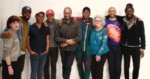 Julie Crosby, Stevie Walker-Webb, Marcus Gladney Jr.,Dimitri Carter, Benton Greene, Curtiss Cook Jr, Angelina Fiordellisi, Nathan Yungerberg and Jarvis Green @ BroadwayWorld Julie Crosby, Stevie Walker-Webb, Marcus Gladney Jr.,Dimitri Carter, Benton Greene Photo