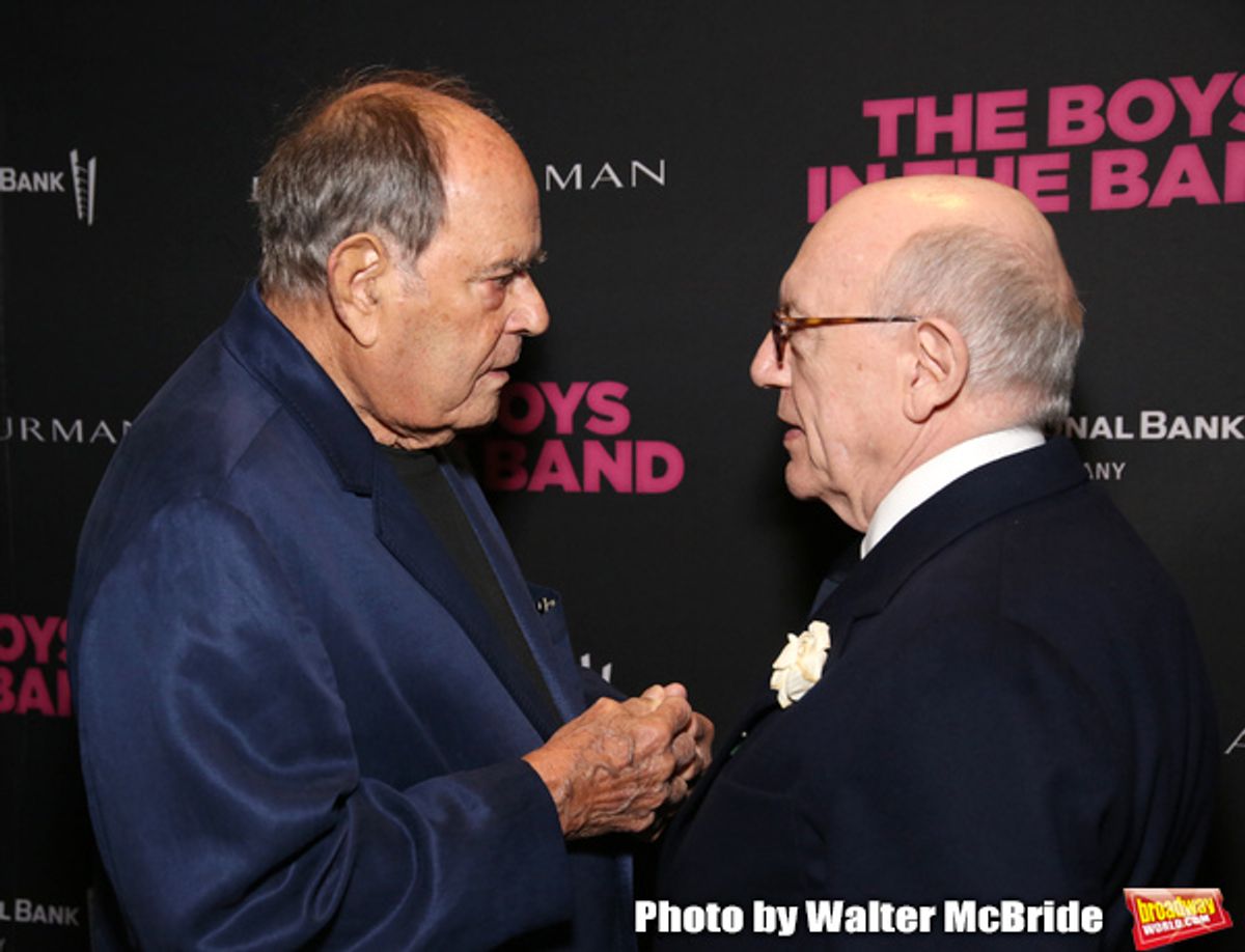 Laurence Luckinbill and Mart Crowley attends the 'The Boys In The Band' 50th Anniversary Celebration at The Second Floor NYC on May 30, 2018 in New York City. at 