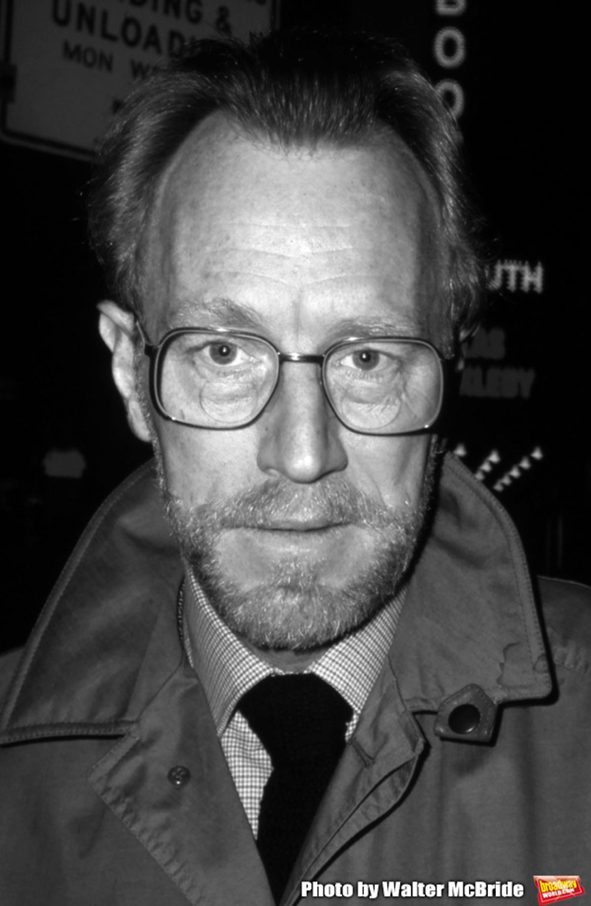 Max Von Sydow after the final Broadway performance of 'Duet for One' on January 2, 1982 at the Royale Theatre in New York City. at 