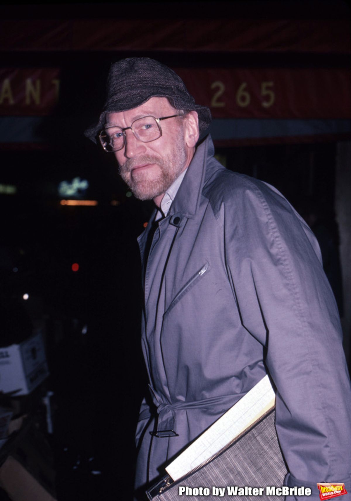 Max Von Sydow after the final Broadway performance of 'Duet for One' on January 2, 1982 at the Royale Theatre in New York City. at 