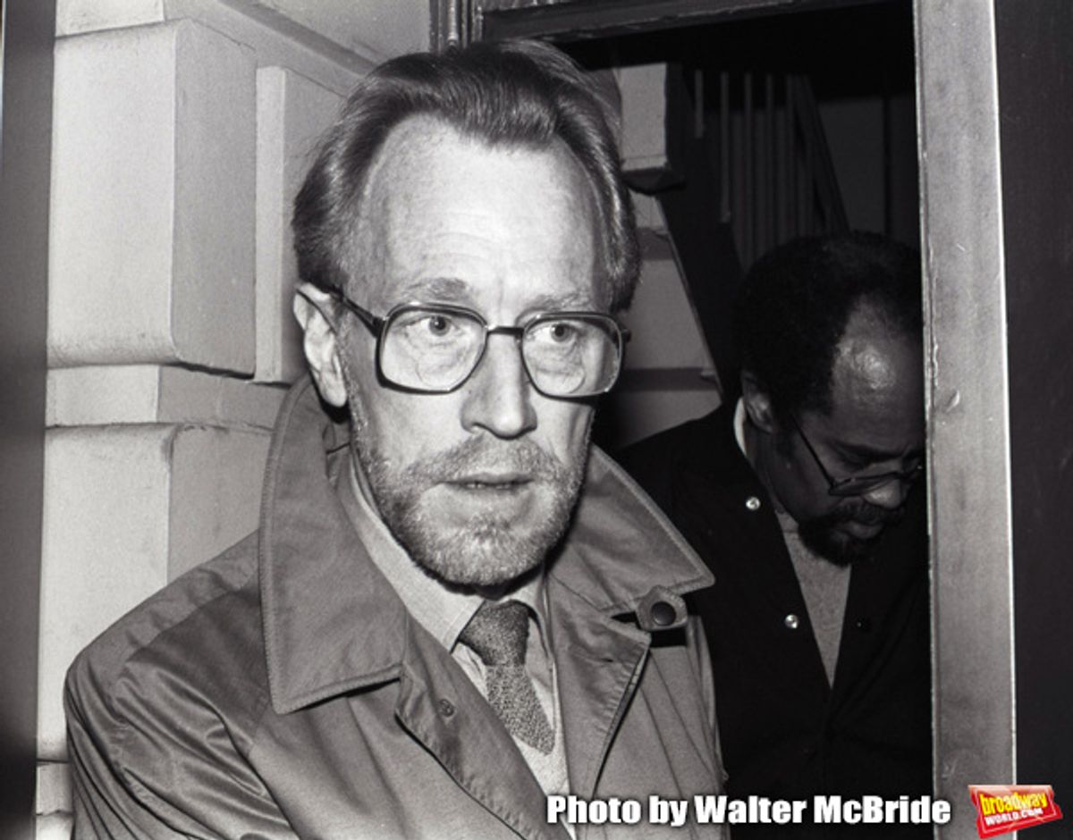 Max Von Sydow after the final Broadway performance of 'Duet for One' on January 2, 1982 at the Royale Theatre in New York City. at 