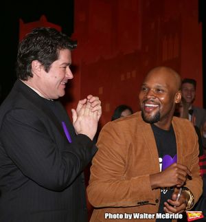 Merwin Foard and Michael James Scott attend the Broadway Opening Night Performance AEA Gypsy Robe Ceremony honoring Dennis Stowe for 'Aladdin' at the New Amsterdam Theatre on March 20, 2014 in New York City. @ BroadwayWorld Merwin Foard and Michael James Scott attend the Broadway Opening Night Performance AE Photo