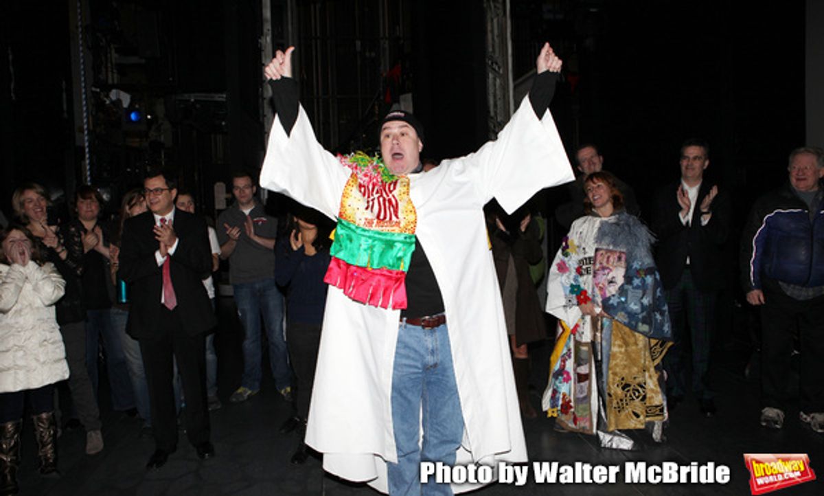 Merwin Foard attending the Broadway Opening Night Performance  Gypsy Robe Ceremony celebrating Merwin Foard recipient  for 'Annie' at the Palace Theatre in New York City on 11/08/2012 at 