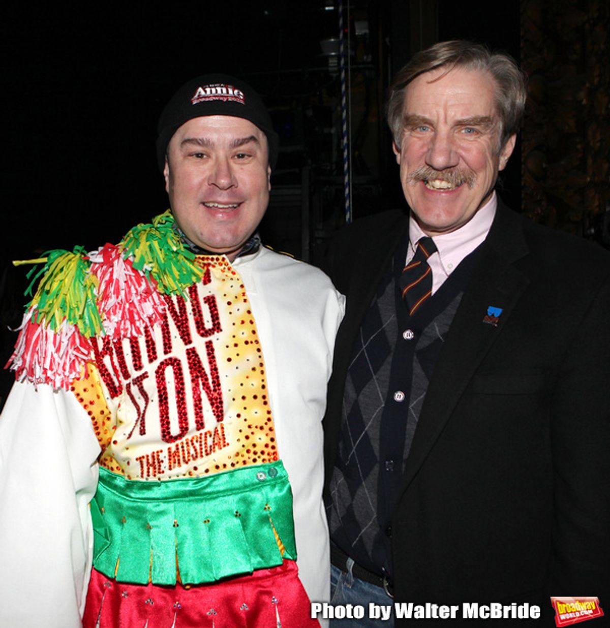 Merwin Foard & Nick Wyman attending the Broadway Opening Night Performance  Gypsy Robe Ceremony celebrating Merwin Foard recipient  for 'Annie' at the Palace Theatre in New York City on 11/08/2012 at 