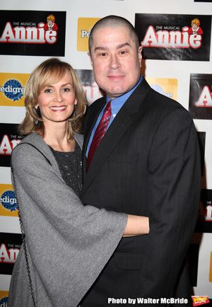 Merwin Foard & wife Rebecca Baxter attending the Broadway Opening Night Performance A Photo