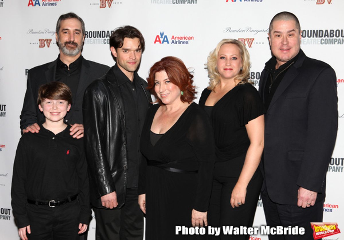 L to R: Mitchell Sink, Ken Krugman, Anne L. Nathan, Sally Wilfert & Merwin Foard attending the Roundabout Theatre Company's One Night Only Benefit Cast Party for 'Assassins' at Studio 54 in New York City. December 3, 2012. at 