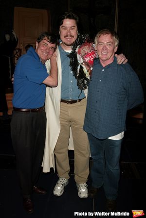 Gary Beach and Daniel Davis with Gypsy Robe Winner Mervin Foard.Attending the Opening Night Gypsy Robe Ceremony for LA CAGE aux FOLLES at the Marquis Theatre in New York City. December 9, 2004. @ BroadwayWorld Gary Beach and Daniel Davis with Gypsy Robe Winner Mervin Foard.Attending the Opening Photo