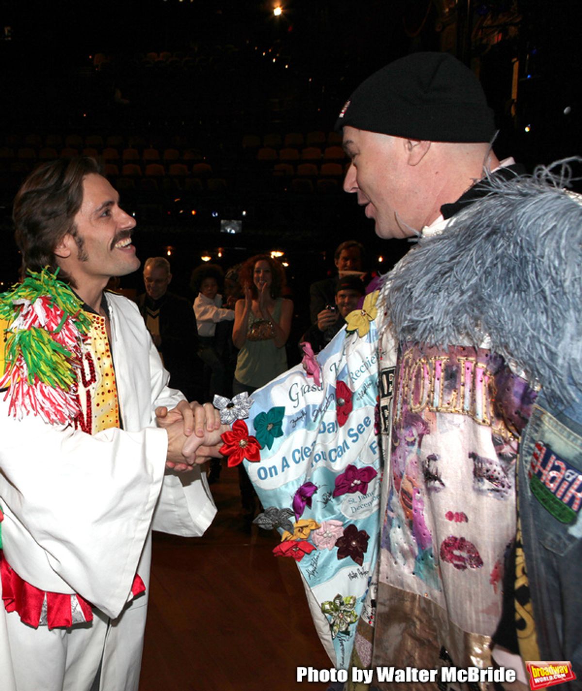 Eric Sciotto & Merwin Foard (recepient for 'Annie')  attending the Opening Night Performance Gypsy Robe Ceremony celebrating Eric Sciotto receiving for 'The Mystery of Edwin Drood' at Studio 54 in New York City on 11/13/2012 at 