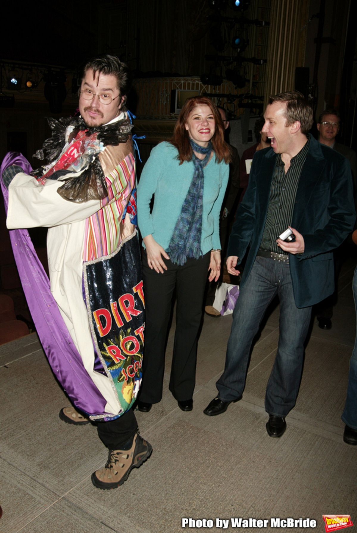 Past Gypsy Robe Winners ... Merwin Foard ( ASSASSIANS ) and
Roxanne Barlow ( DIRTY ROTTEN SCOUNDRELS )
Attending the Opening Night Gypsy Robe Ceremony for IN MY LIFE at the Music Box Theatre in New York City.
October 20, 2005 at 