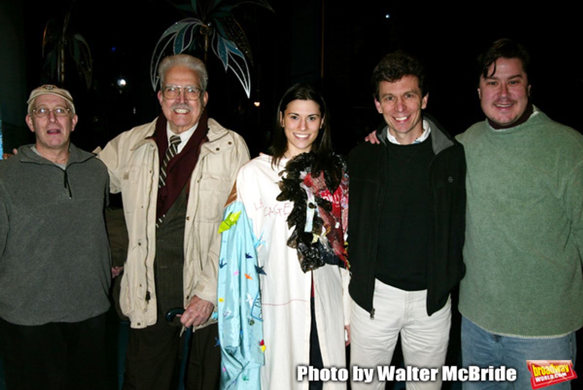 Past Gypsy Robe Winners: Bill Nobel, Jack Dadoub, Milena Govich, Robin Haynes and Merwin Foard Attending the Opening Night Gypsy Robe Ceremony for DIRTY ROTTEN SCOUNDRELS at the Imperial Theatre in New York City.
March 3, 2005 at 