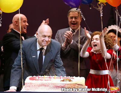 Anthony Warlow, Charles Strouse, Merwin Foard, Lilla Crawford & the cast from Broadwa Photo