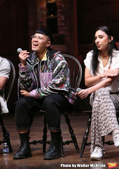 Preston Mui and Lauren Boyd during the Q & A before The Rockefeller Foundation and Th Photo