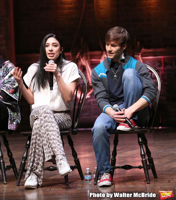 Lauren Boyd and Thayne Jasperson during the Q & A before The Rockefeller Foundation a Photo