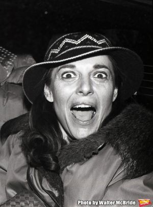 Anne Bancroft with her husband Mel Brooks and son Max Brooks after the final Broadway Photo