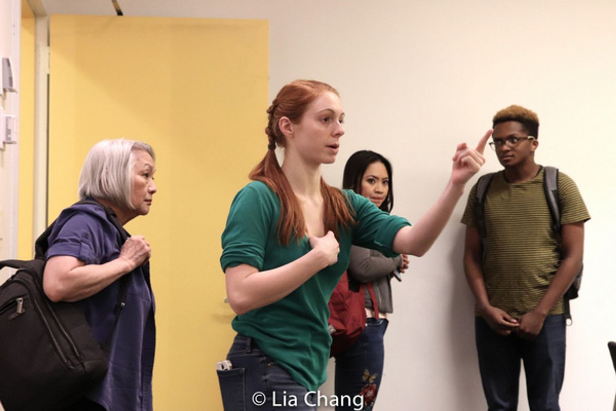 Virginia Wing, Associate Choreographer Caylie Rose Newcom, Carol Angeli, Miles Wilkie at 