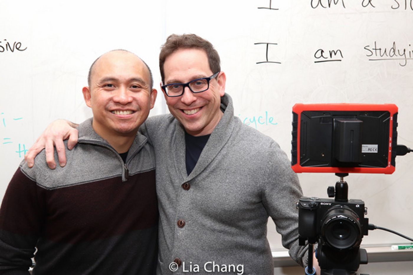 Photo Flash: Jaygee Macapugay, Garth Kravits And Paulo K Tirol On The Set Of THE LANGUAGE LESSON  Image