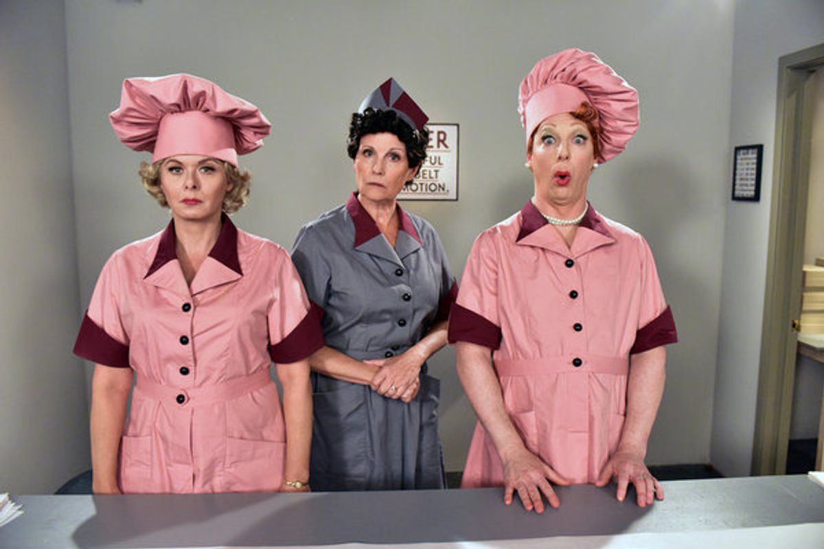 Debra Messing, Lucie Arnaz, Sean Hayes at 