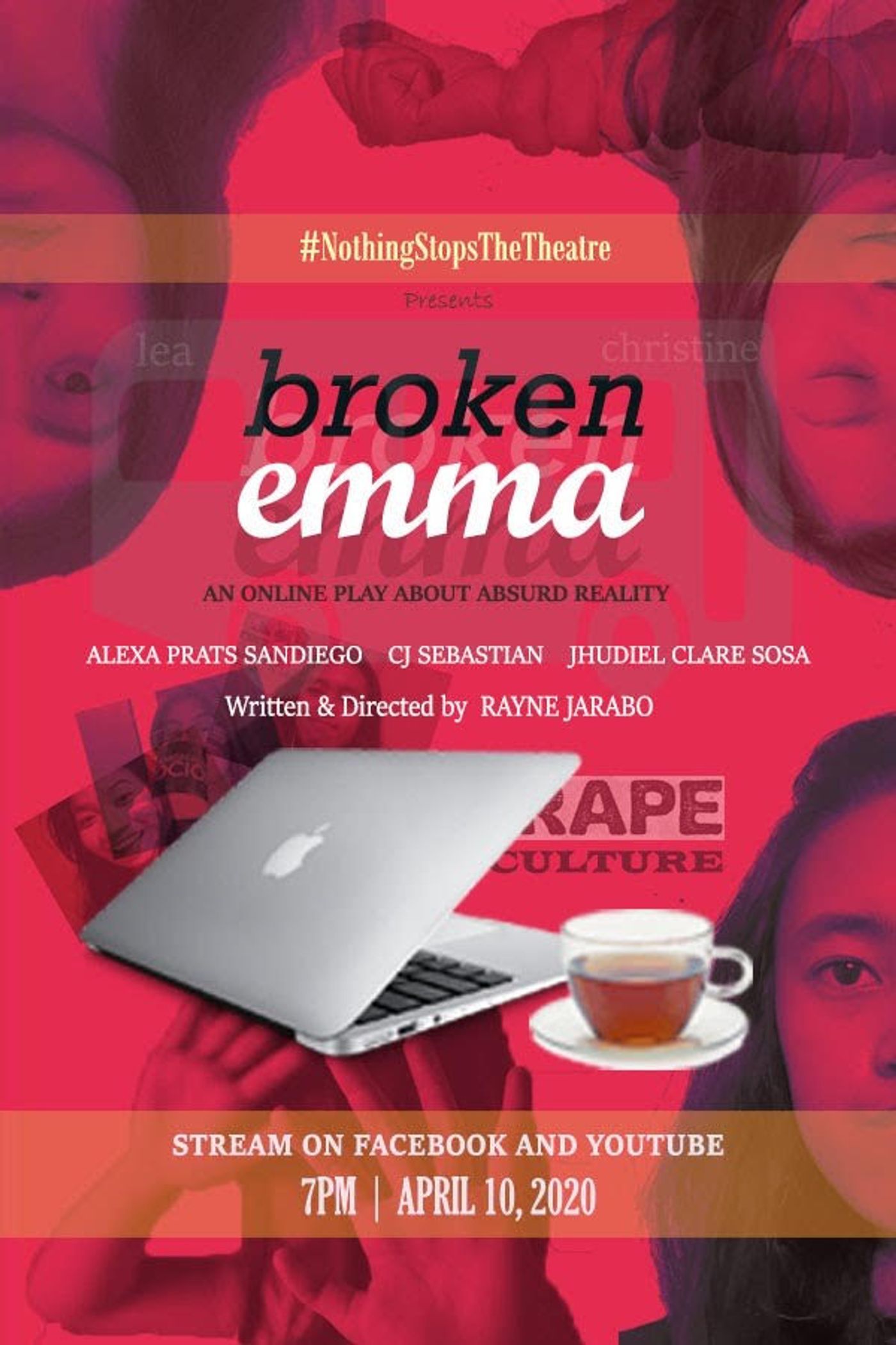 #NothingStopsTheTHEATRE Premieres BROKEN EMMA Tonight, 7 p.m.  Image