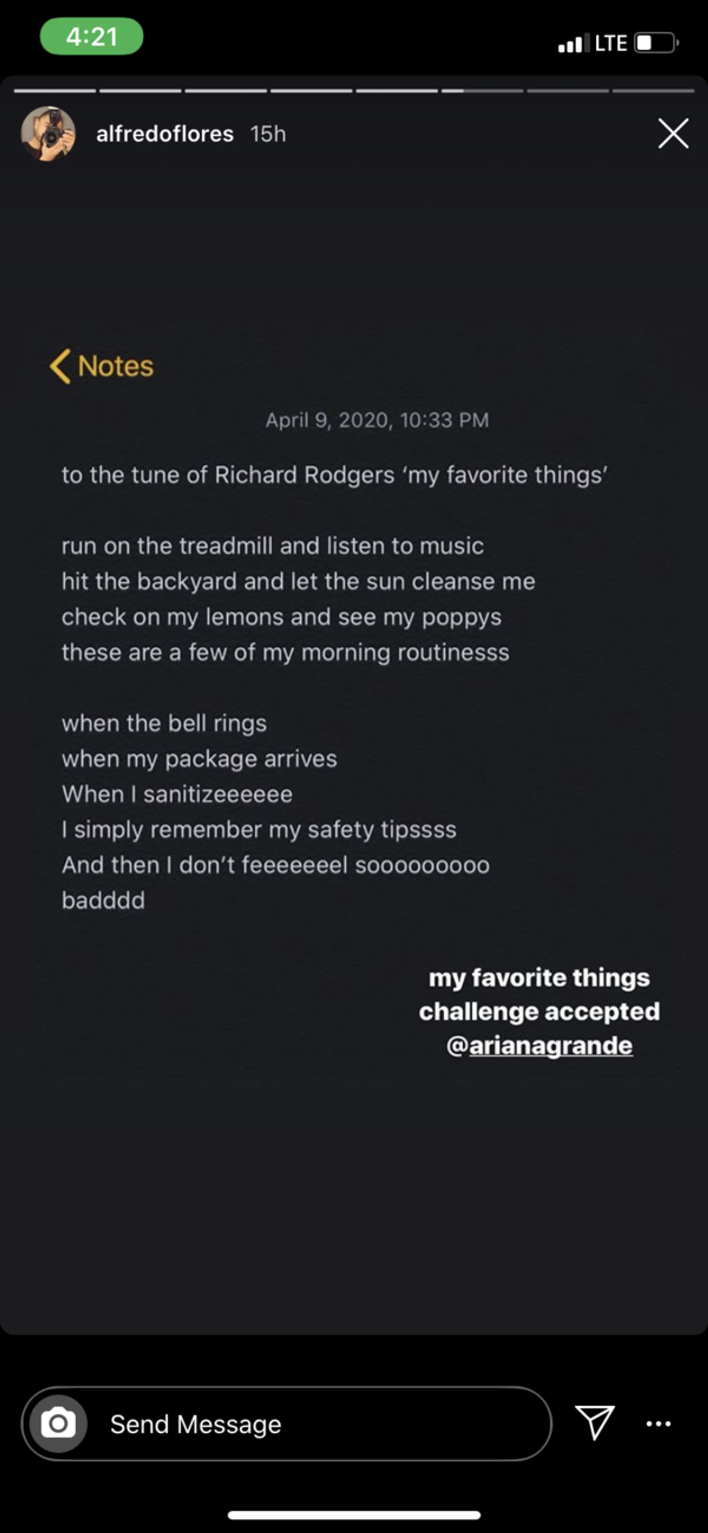 Ariana Grande Launches #QuarantineThings Parody Challenge Ariana Grande Launches #QuarantineThings Parody Challenge Image