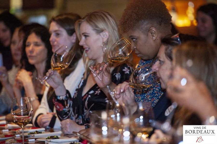 STRONG WOMEN MAKE BIG BORDEAUX BOTTLES in NYC Image