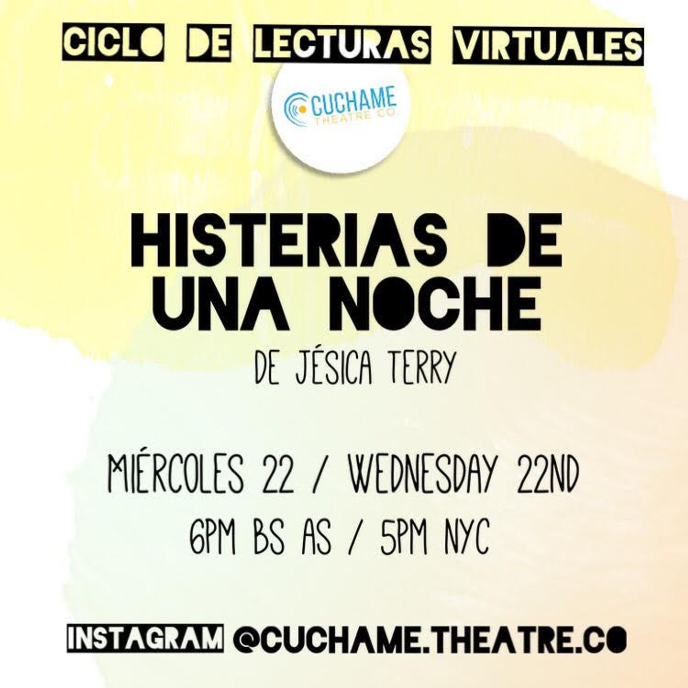 BWW Previews: CICLO DE LECTURAS VIRTUALES: Histerias de una Noche de  Cuchame Theatre Co.  Image