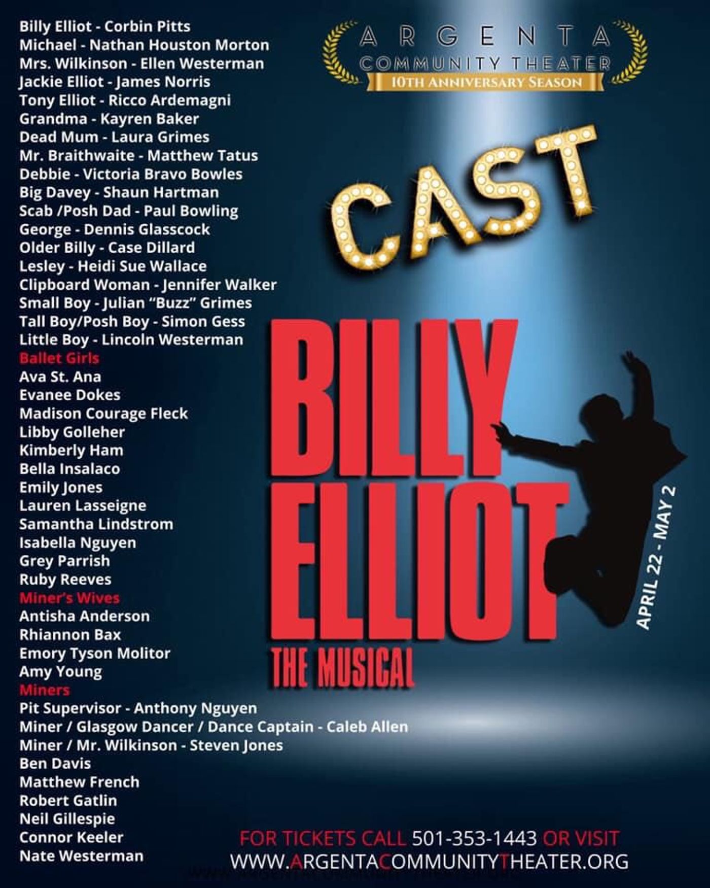 Interview: Corbin Pitts of BILLY ELLIOT THE MUSICAL at Argenta Community Theater talks of Billy, auditions, and rehearsal Interview: Corbin Pitts of BILLY ELLIOT THE MUSICAL at Argenta Community Theater talks of Billy, auditions, and rehearsal Image
