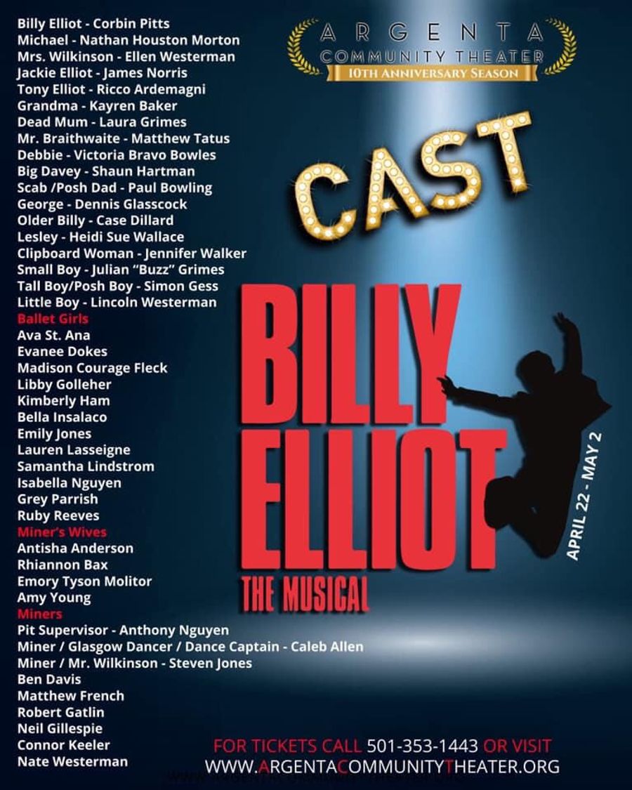 Interview: Corbin Pitts of BILLY ELLIOT THE MUSICAL at Argenta Community Theater talks of Billy, auditions, and rehearsal Image