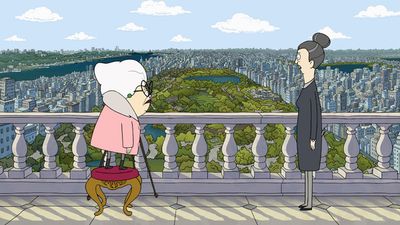 Bitsy (voiced by Stanley Tucci) and Helen (voiced by Daveed Diggs) Photo