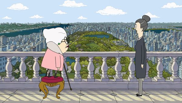 Bitsy (voiced by Stanley Tucci) and Helen (voiced by Daveed Diggs) Photo