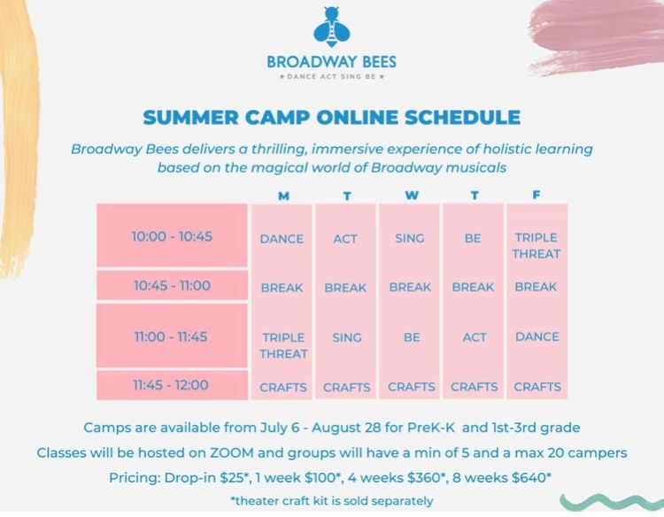 BROADWAY BEES at Virtual Summer Camp  Image