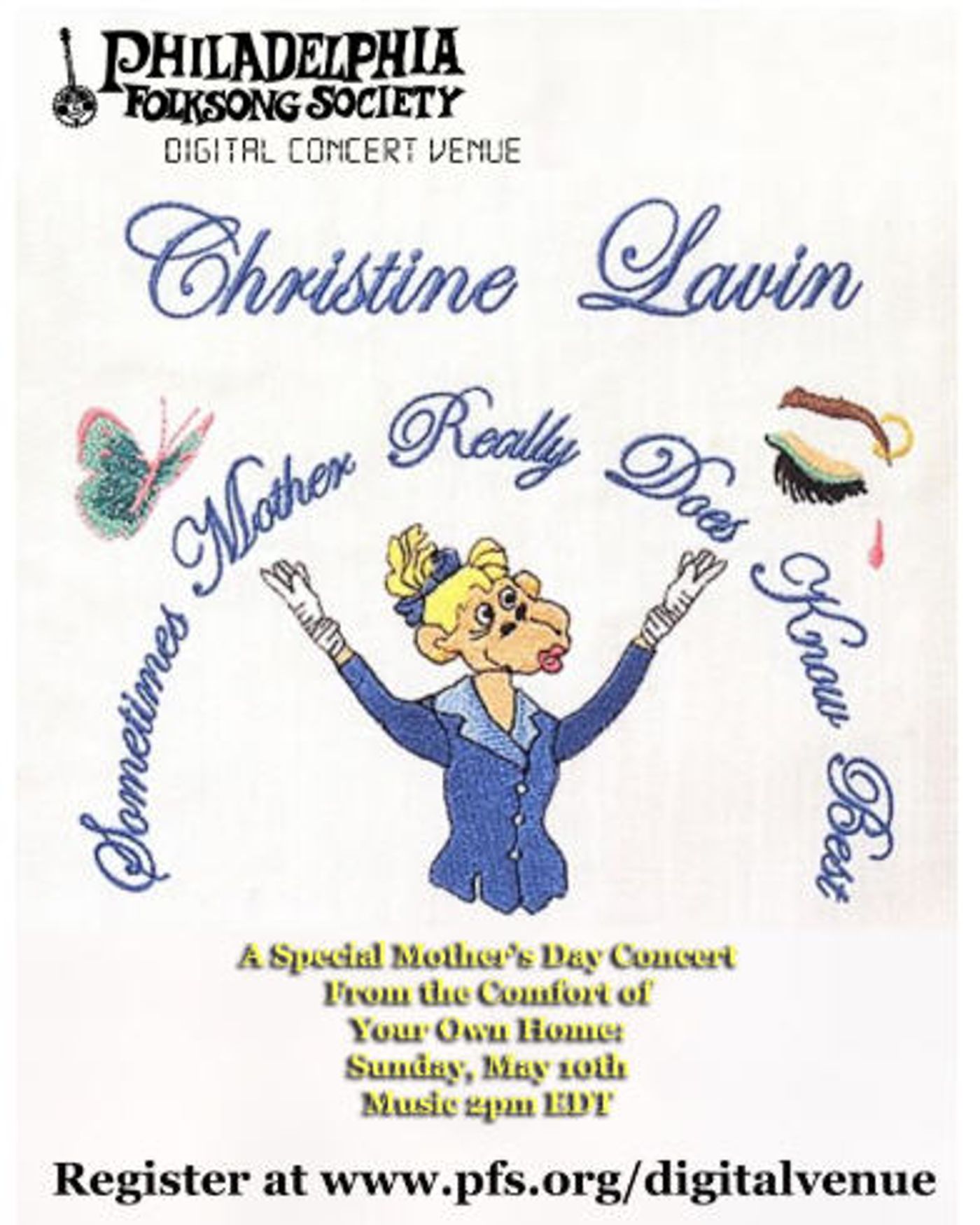 Feature: Christine Lavin Announces Live Streaming Concert for Mother's Day In Wonderful Email To Friends  Image