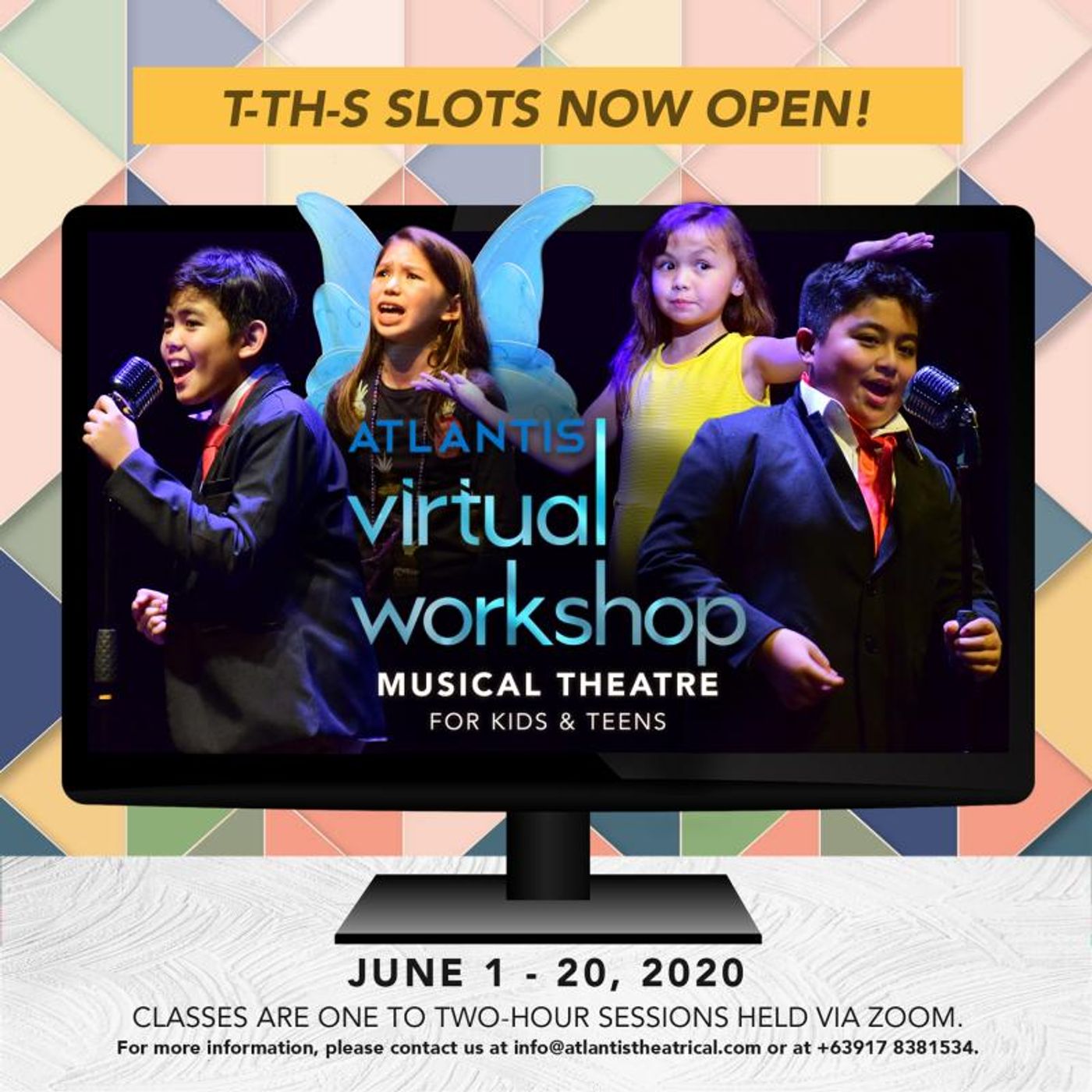 Atlantis Theatrical Adds Additional Slots to Its Virtual Musical Theater Workshop  Image