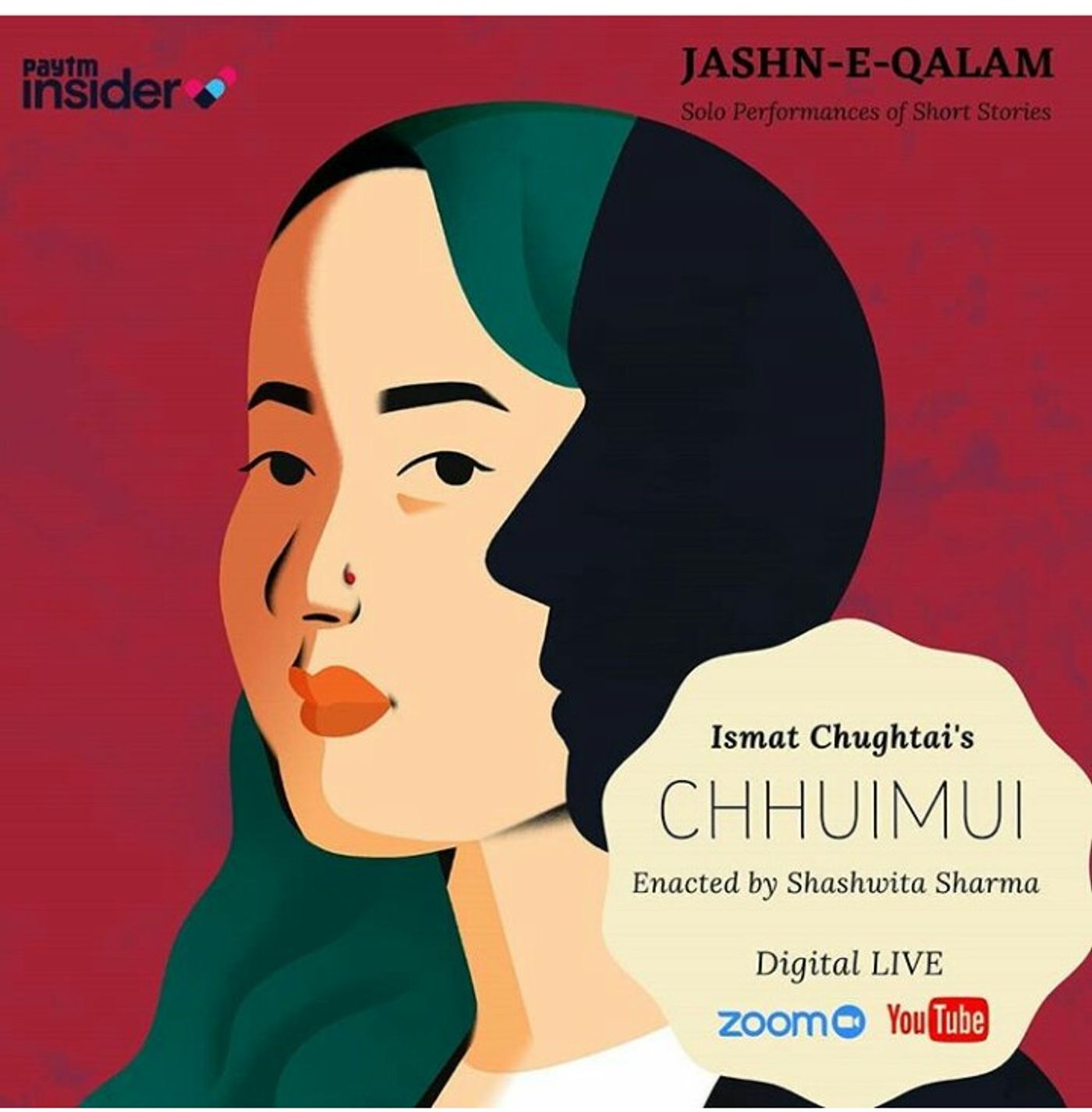 Review: JASHAN-E-QALAM : CHHUMUI - A TALE BY ISMAT CHUGTAI  at Digital - Live Play: Performed By Shashwita Sharma  Image