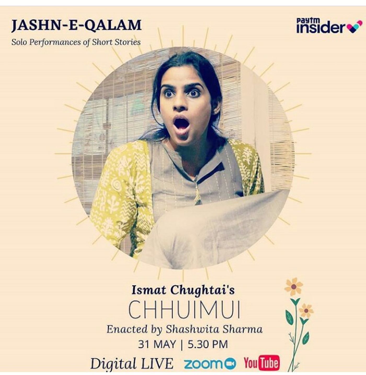 Review: JASHAN-E-QALAM : CHHUMUI - A TALE BY ISMAT CHUGTAI  at Digital - Live Play: Performed By Shashwita Sharma  Image