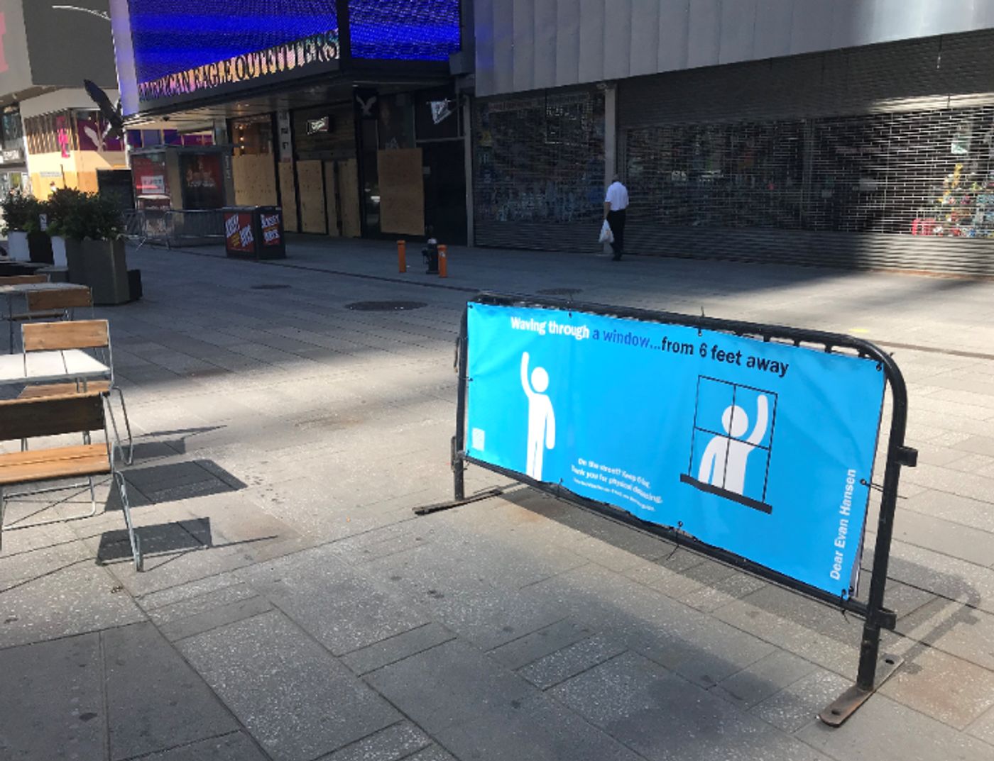 Photo Flash: Broadway-Themed Signs in Times Square Encourage Social Distancing  Image