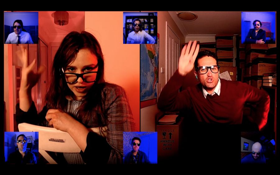 Review: Drawing On The Surge Of Zoom Online Meetings, WHO'S YOUR BAGHDADDY? (OR HOW I STARTED THE IRAQ WAR) Is Adapted For The COVID-19 Digital Age For Home Viewing. Image