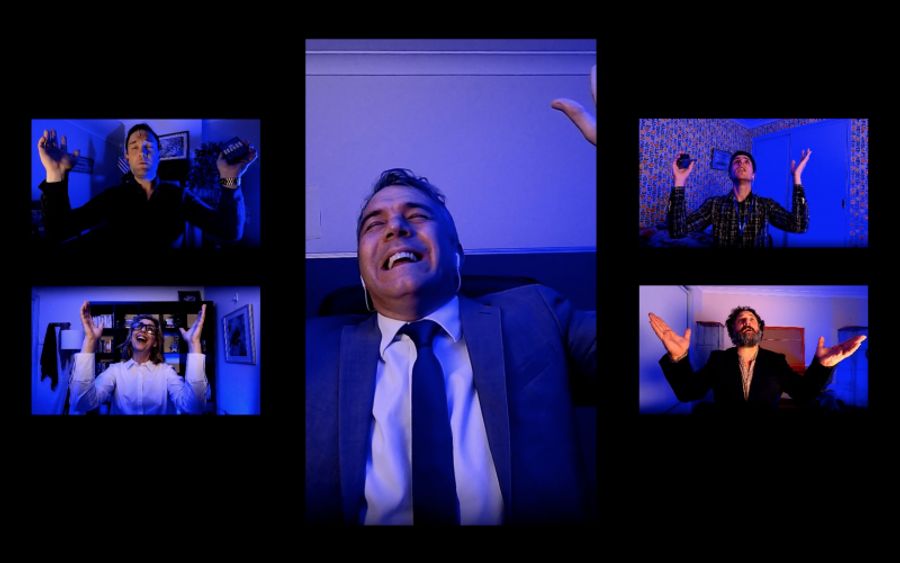 Review: Drawing On The Surge Of Zoom Online Meetings, WHO'S YOUR BAGHDADDY? (OR HOW I STARTED THE IRAQ WAR) Is Adapted For The COVID-19 Digital Age For Home Viewing. Image