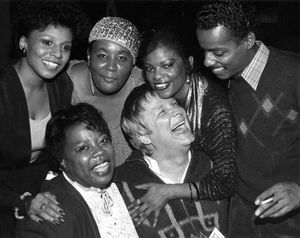 Lucille Ball visits the cast of STEEL MAGNOLIAS during its record-breaking run at the Photo