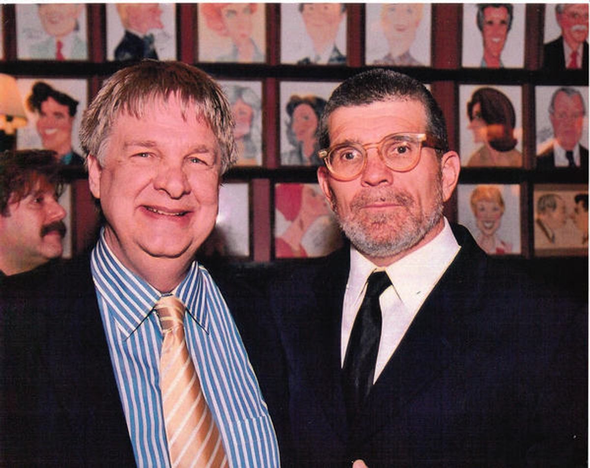 With David Mamet at the Sardi's opening night party for the Tony-winning 2005 revival of GLENGARRY GLEN ROSS at 