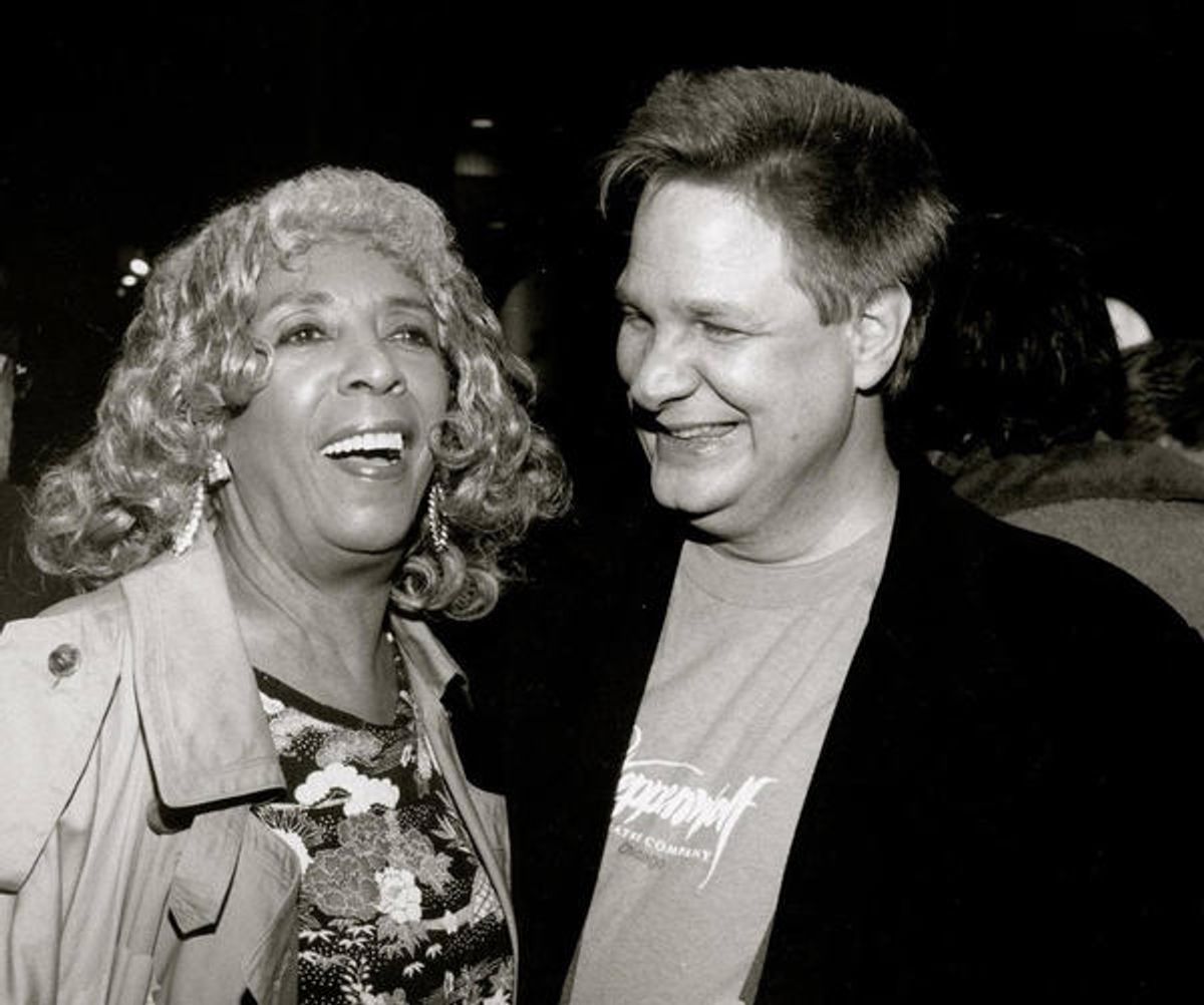 With Ellen Stewart, my opening night guest for THE GRAPES OF WRATH, 1990 at 