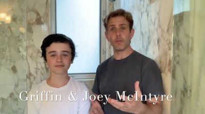 Griffin and Joey McIntyre (New Kids on the Block) performing a rousing rendition of B Photo