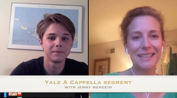 Jamie Mann talks with Obi Ndefo''s former Yale classmate, Jenny Mercein (now head of  Photo