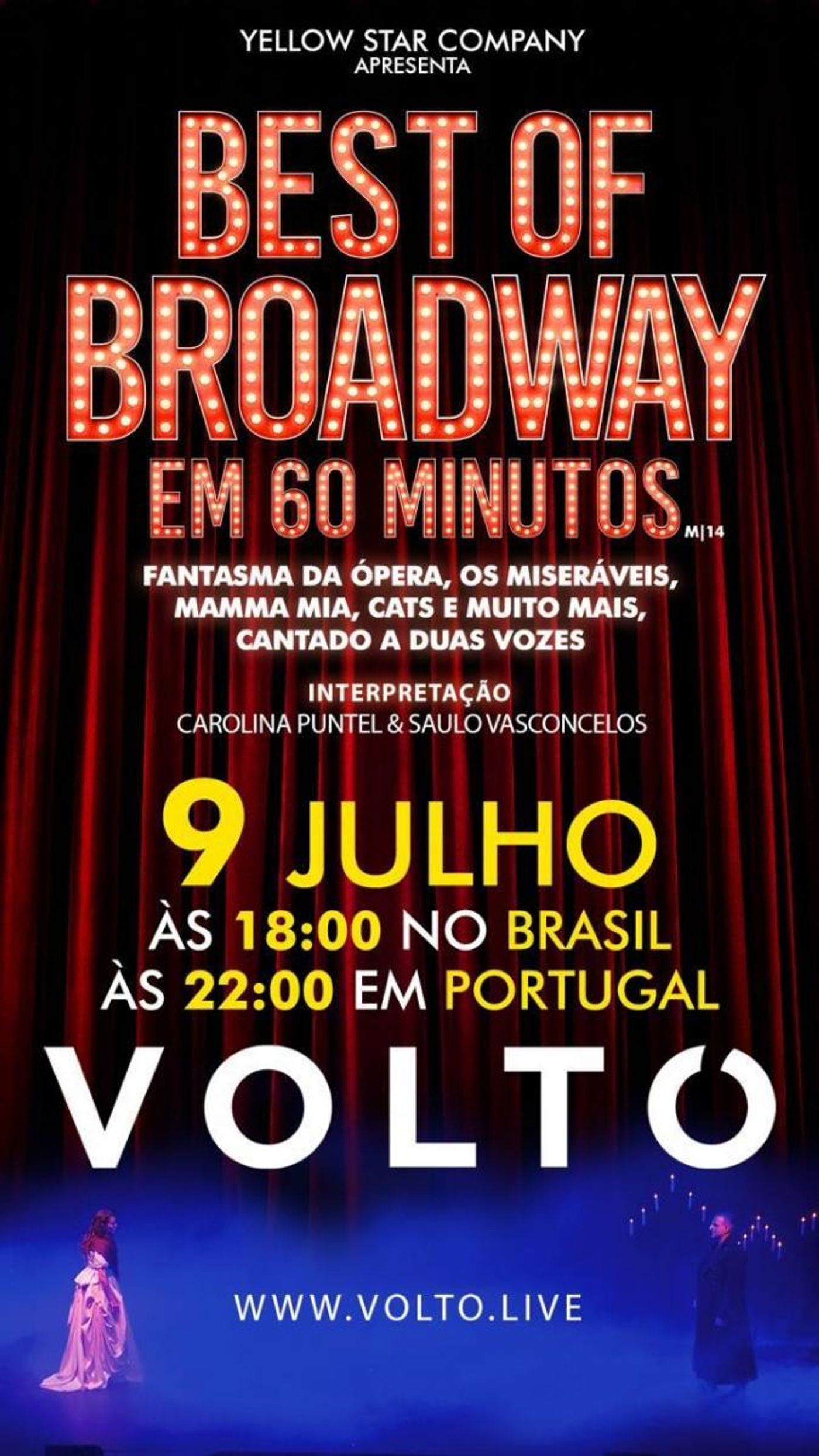 Review: In a Brazil-Portugal Live, Saulo Vasconcelos and Carolina Puntel Will Take You To THE BEST OF BROADWAY IN 60 MINUTES Review: In a Brazil-Portugal Live, Saulo Vasconcelos and Carolina Puntel Will Take You To THE BEST OF BROADWAY IN 60 MINUTES Image