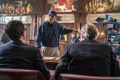  JOSEPH GORDON-LEVITT as Richard Schultz, AARON SORKIN Director/Writer, J.C. MACKENZI Photo