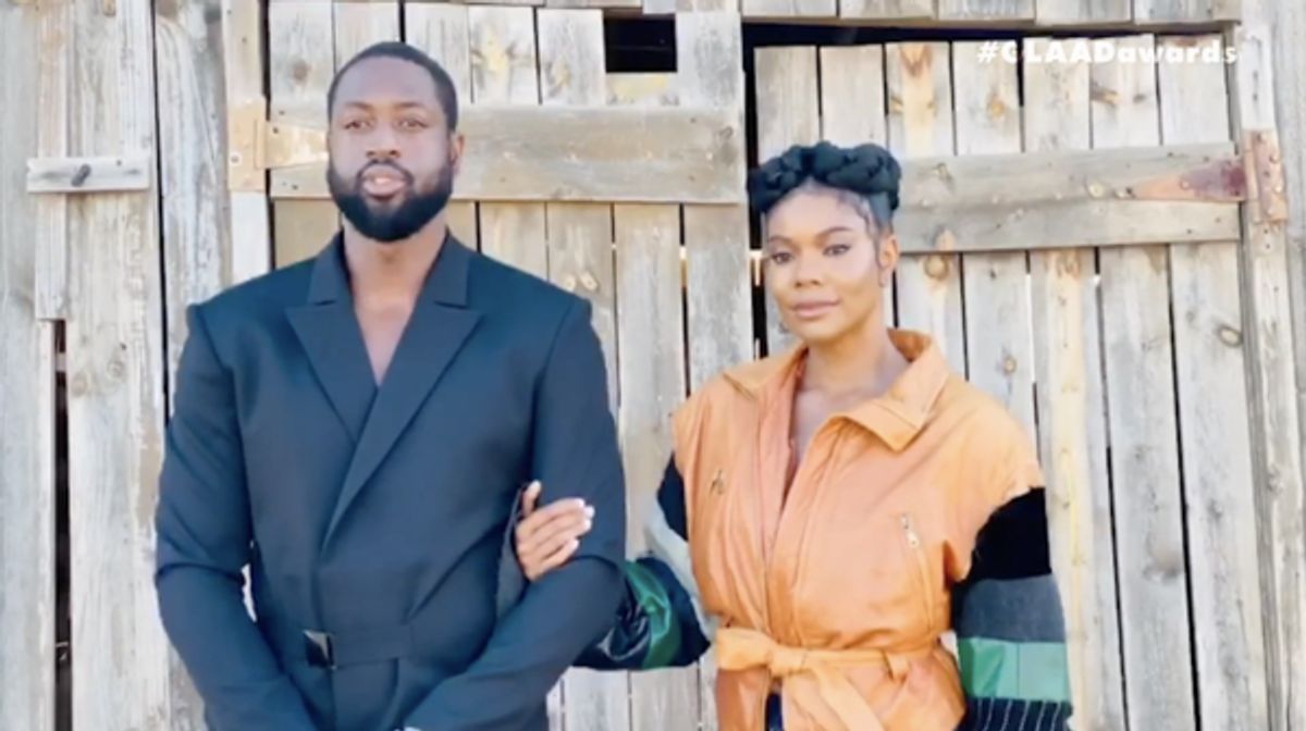 Dwayne Wade and Gabrielle Union at 