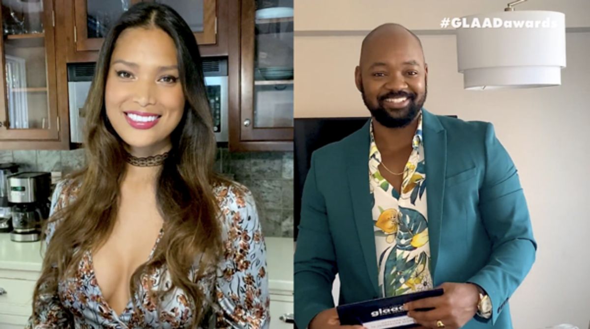 Geena Rocero and Brian Michael Smith at 