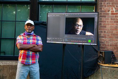 Filmmaker Don Mays at rehearsal for DECAMERON, PROVIDENCE; presented by The Wilbury T Photo