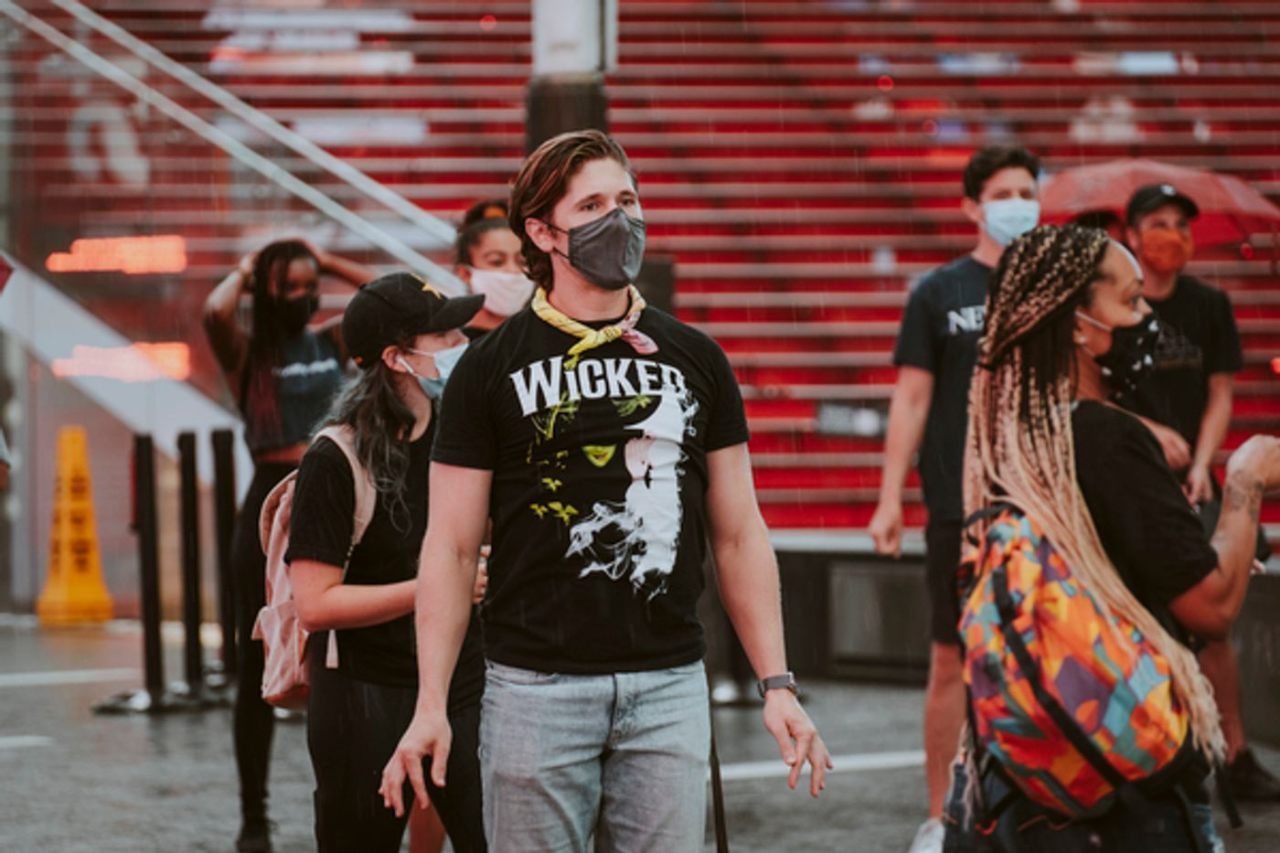 Photo Flash: Rob McClure, Dee Roscioli, Charl Brown and More Reunite in Times Square to Pay Tribute to Theatre  Image